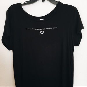 Internet 8-bit heart flowy black T-shirt